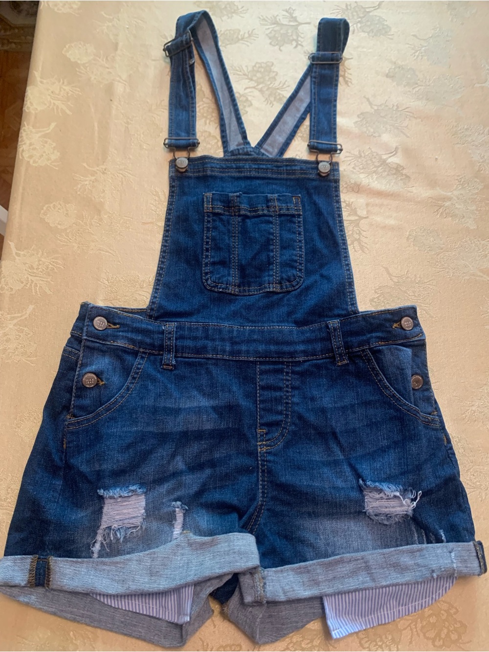 Never worn wax jean Denim Short Overalls